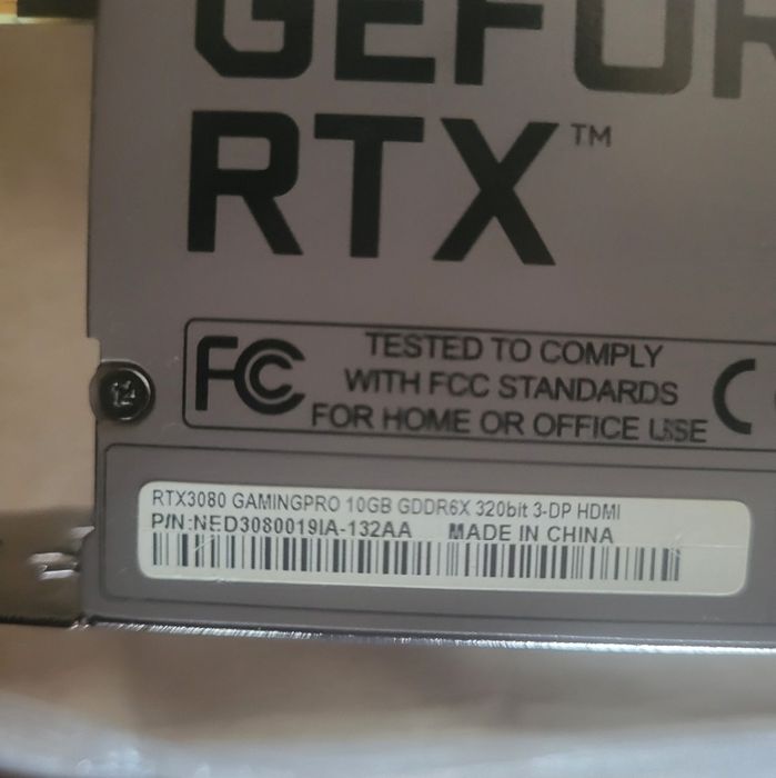 Видеокарта RTX 3080