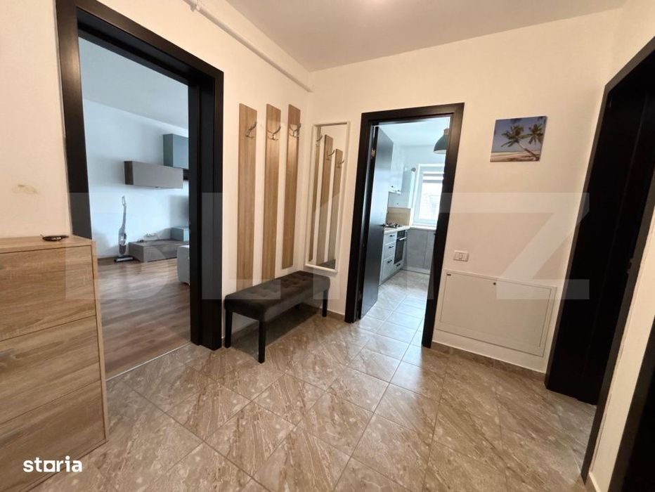 Apartament cu 2 camere, mobilat modern, cu terasa si parcare