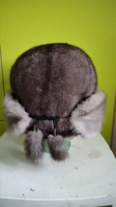 Шапка ушанка норковая