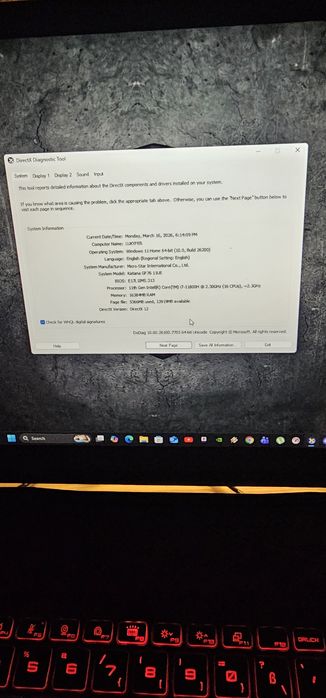 MSI Katana GF76 i7 gen 11