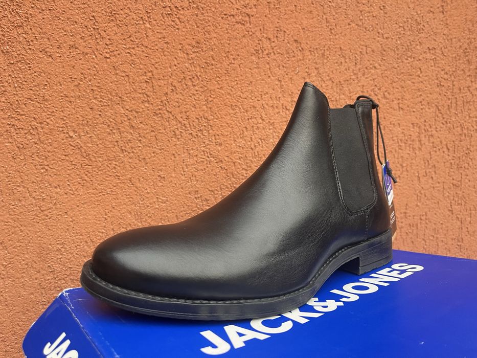 Ghete Jack&Jones originale noi piele cizme Chelsea botine pantofi