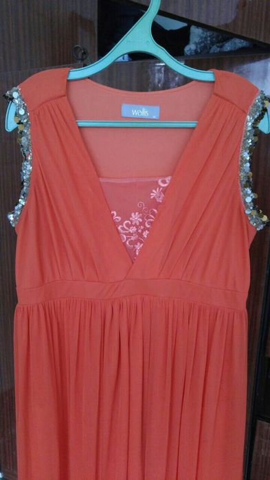 Платье яркое длинное с разрезами ,48-52 размер