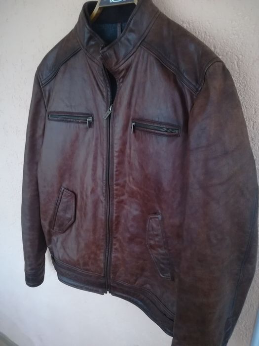 Geaca piele bărbați Massimo Dutti Xl