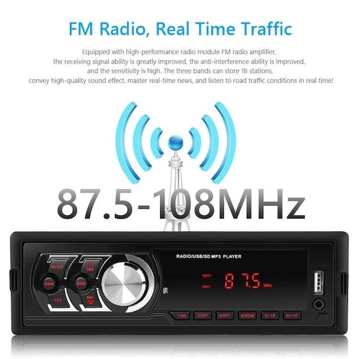 радио мр3 плейър bluetooth 4x45w usb, sd, aux 12v dc 1781e automax