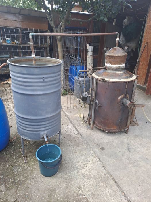 Cazan țuică 12 volți electric sau manual butoi racire 200 litri  pe ga