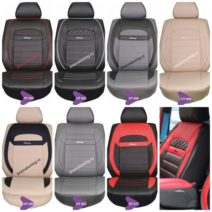 Huse scaun auto Piele Ecologica Skoda,Opel, Duster,Ford, Passat,Golf,