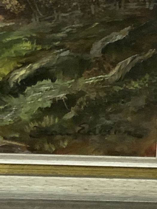 Голяма антикварна картина 91,5 см./ 72 см.