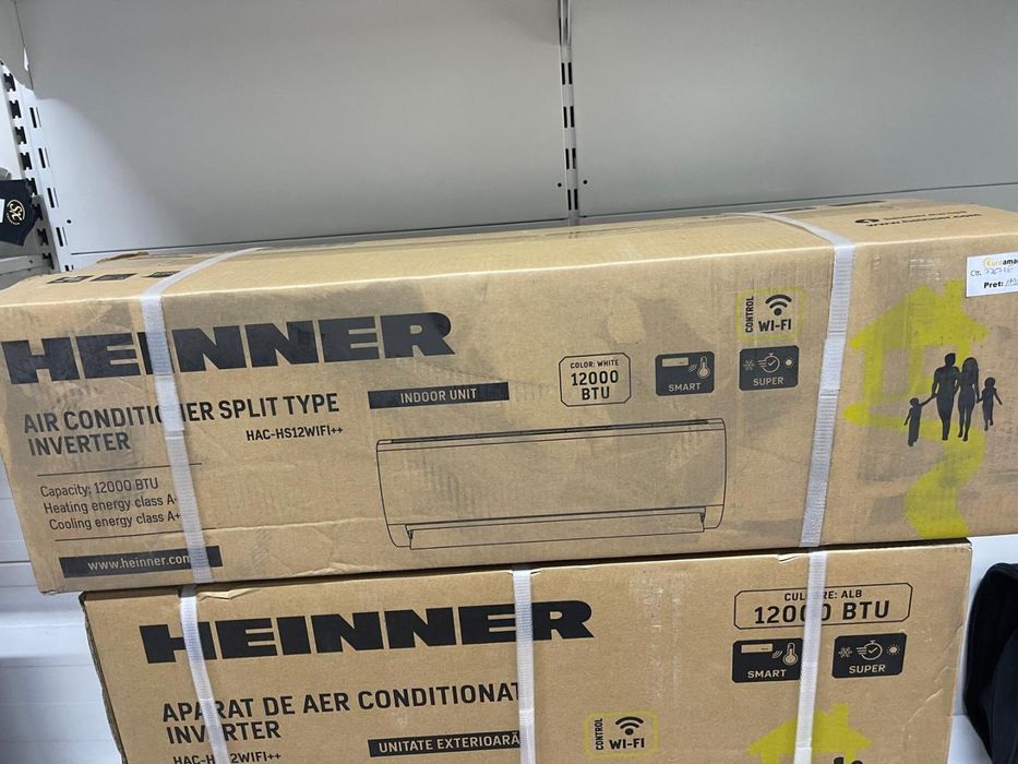 Aparat de aer conditionat Heinner 12000 BTU, Clasa A++, -T-