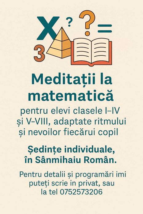 Meditații individuale la matematică