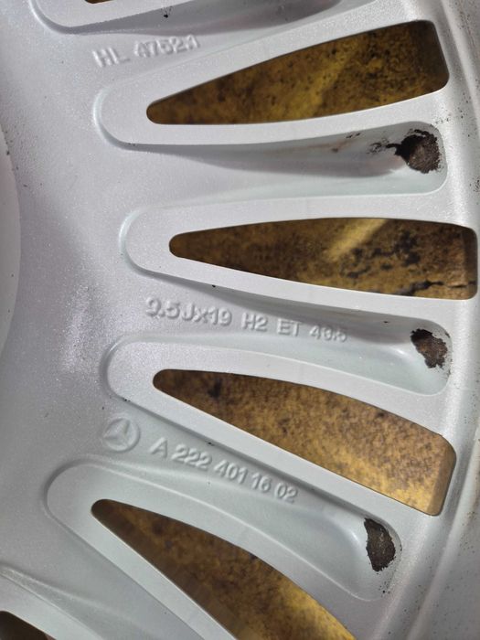 4 Jante Aliaj 5x112 19'' OEM Mercedes S-Class W222 - 2 Latmi 8.5J ET 36 / 9.5J ET 43.5 + Senzori OEM Mercedes
