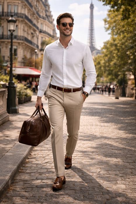 Мужские рубашки лен