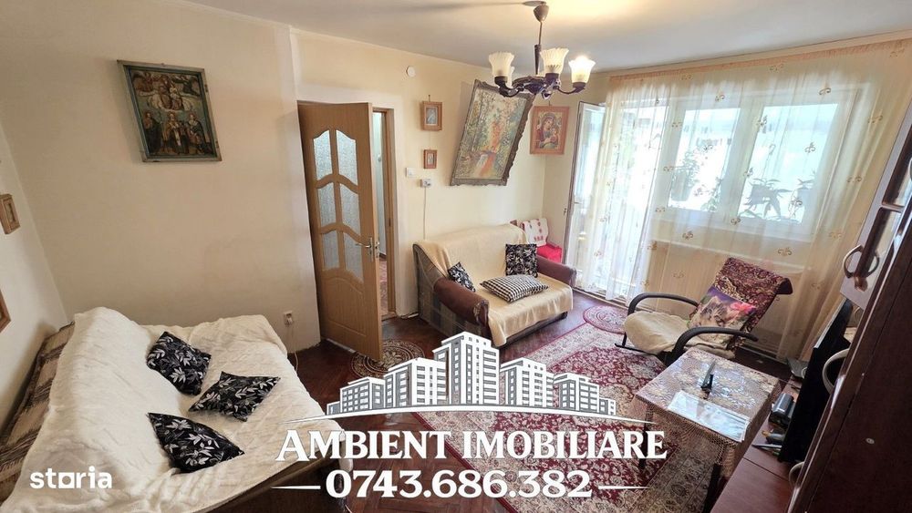 Apartament cu 2 camere, ETAJ 3, mobilat și utilat, VASLUI - zona NORD;