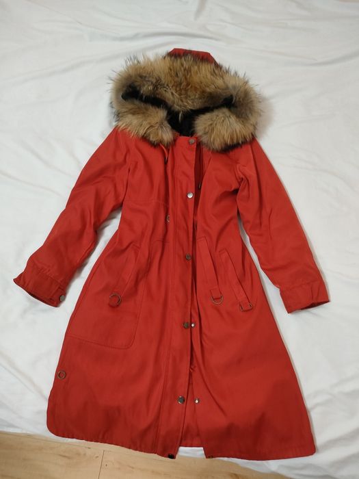 Жылы парка тренч/плащ  2в1