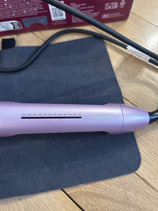 Преса за коса Philips, йонизация, 12 степени на топлина, розов металик