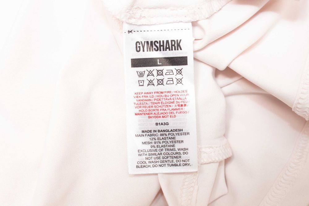 Gymshark оригинална дамска блуза бледо розова дълъг ръкав кроп L
