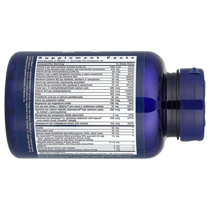 Life Extension, Мультивитамины для приема два раза в день, 60 таблеток