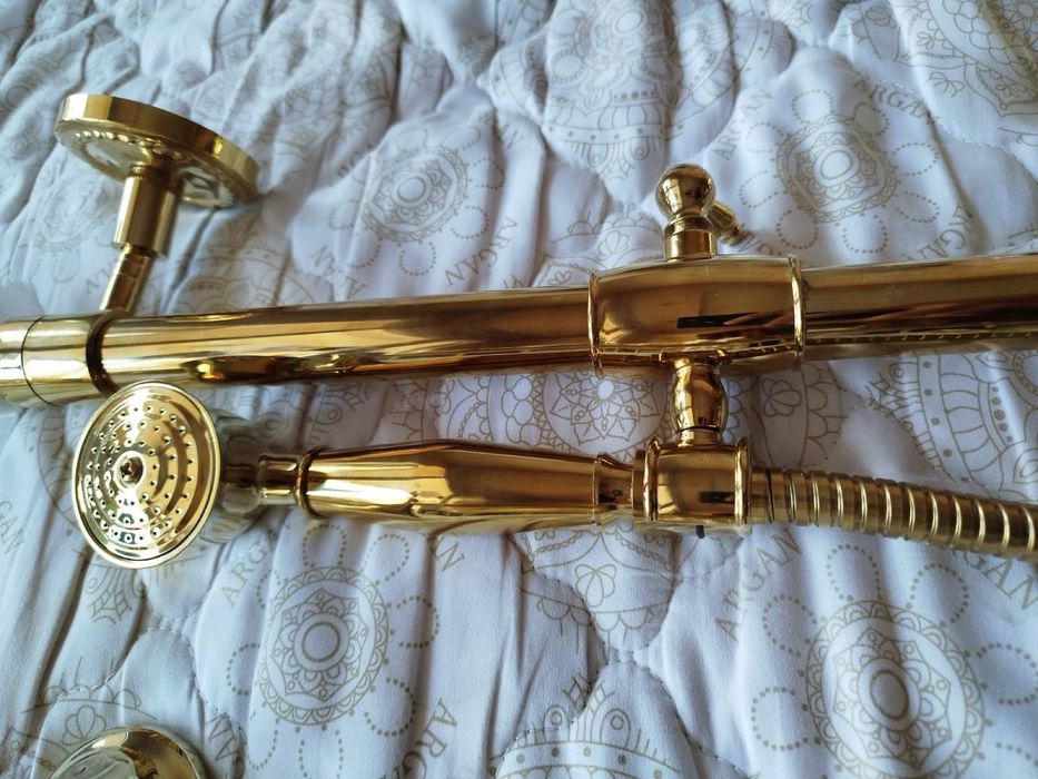 Ретро душ смесител старо злато