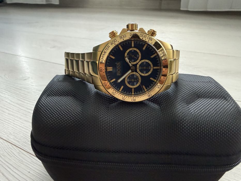 Ceas  Hugo Boss Gold Ikon aur 18k schimb cu seiko , omega , hamilton , breitling