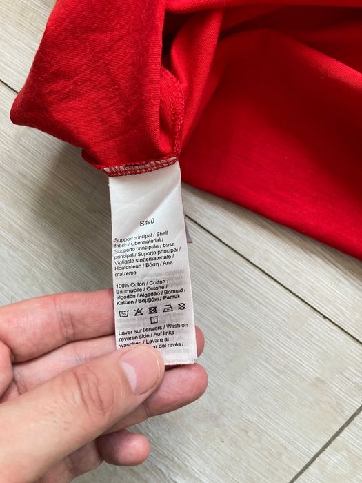 Lacoste Pima Cotton мъжка червена тениска размер XL