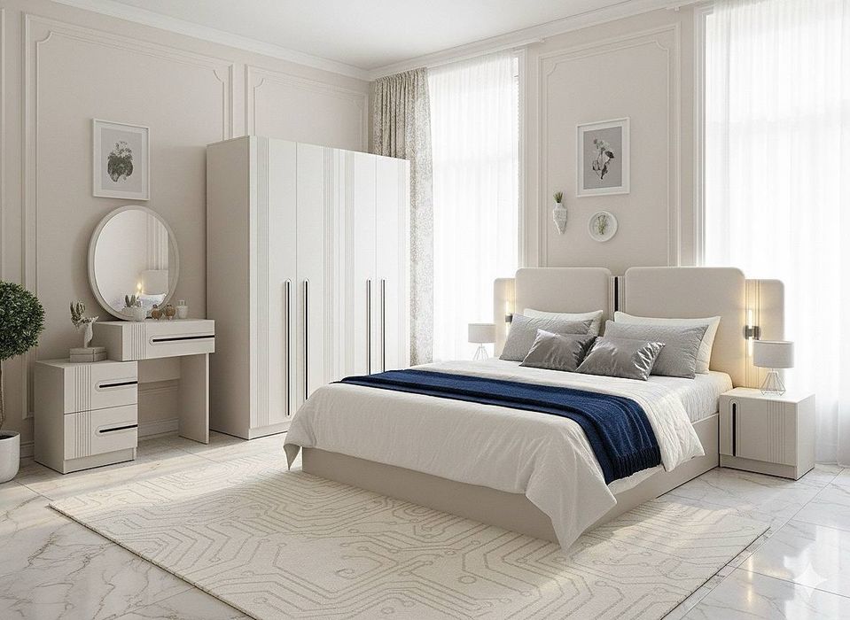 HITECH Спальный гарнитур кровать шкаф Spalniy yotoqxona toplami