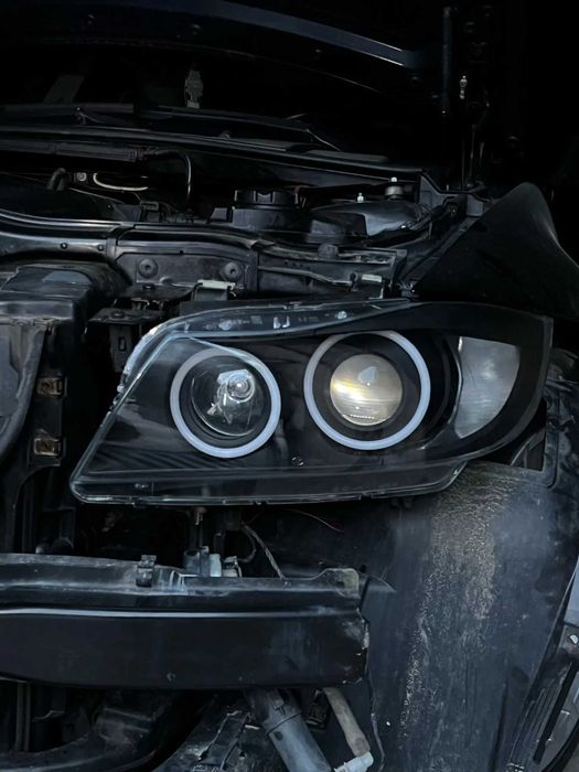 Set inele Angel Eyes Cotton LED BMW E90 E91 E92 E93 Xenon, 105 - 120mm