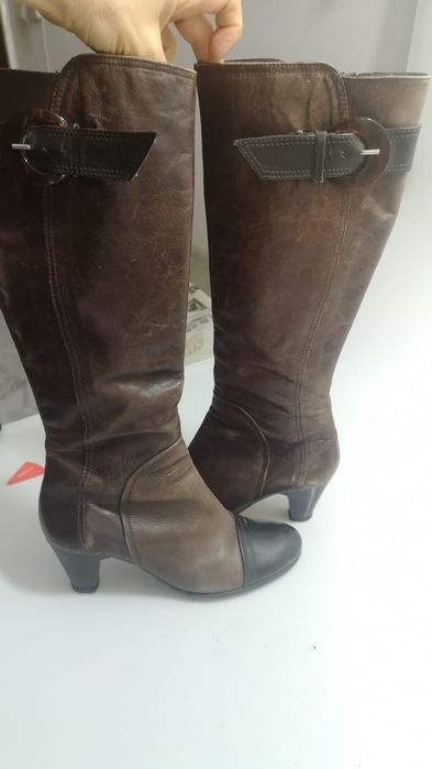 Cizme  Leonardo, piele, lungi, mărimea 36