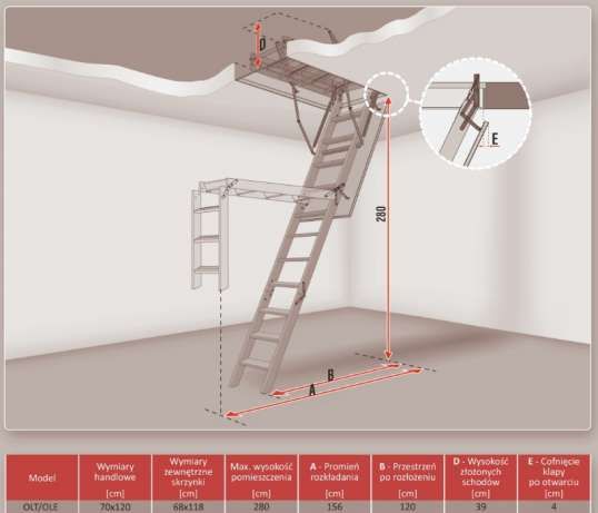 Чердачная лестница раскладная люк складная на чердак на мансарду