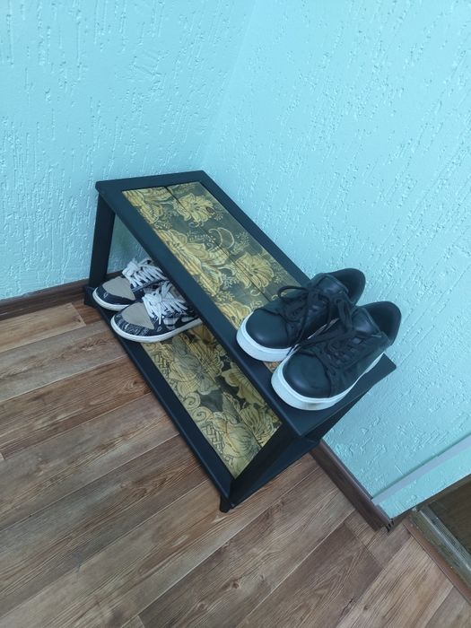 Обувница лофт черная