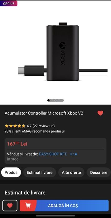 Acumulator Controller Microsoft Xbox V2