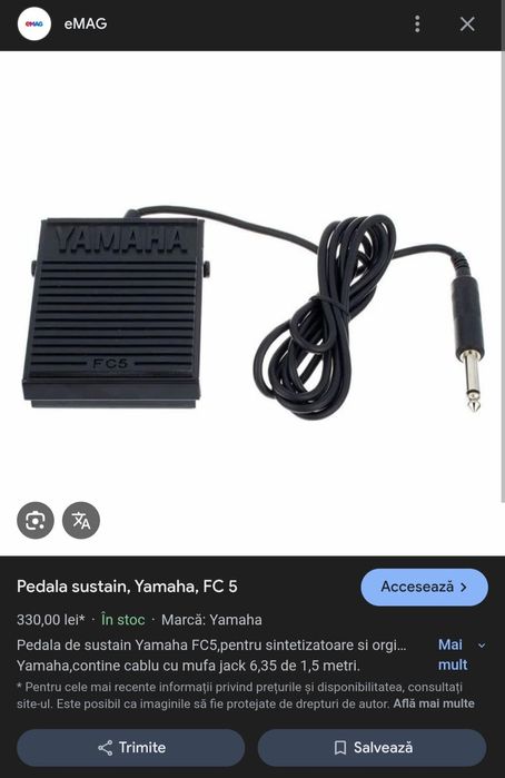 Pedala Sustain Yamaha FC 5