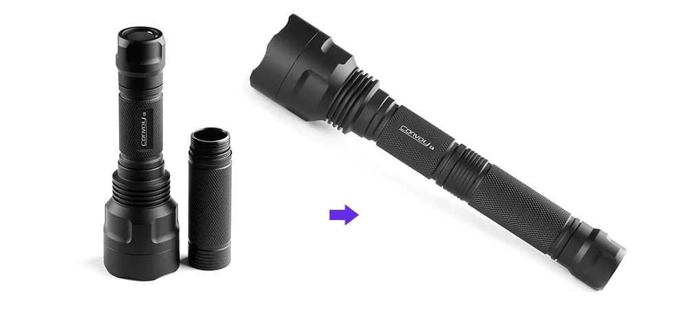 Convoy C8 Ultraviolet cu UV de 365nm cu filtru special UV ZWB2