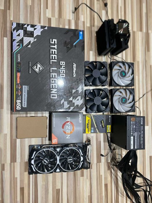 ТОП ОФЕРТА - B450 Steel Legend / AMD Ryzen 5 5600 / 32GB RAM / GTX 1070 Ti 8Gb