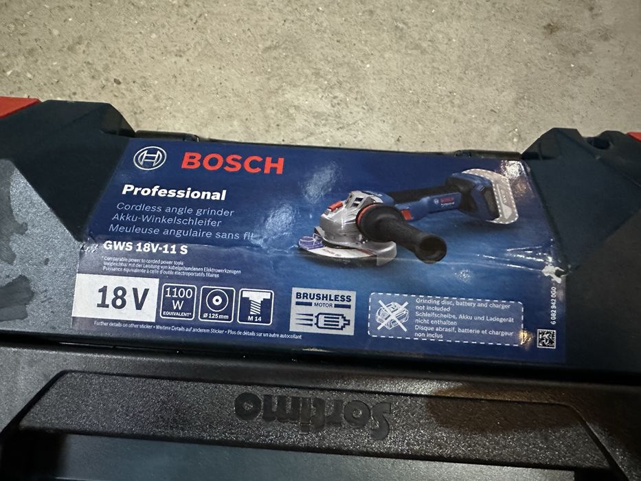Bosch GWS 18V-11S с обороти 2025г.