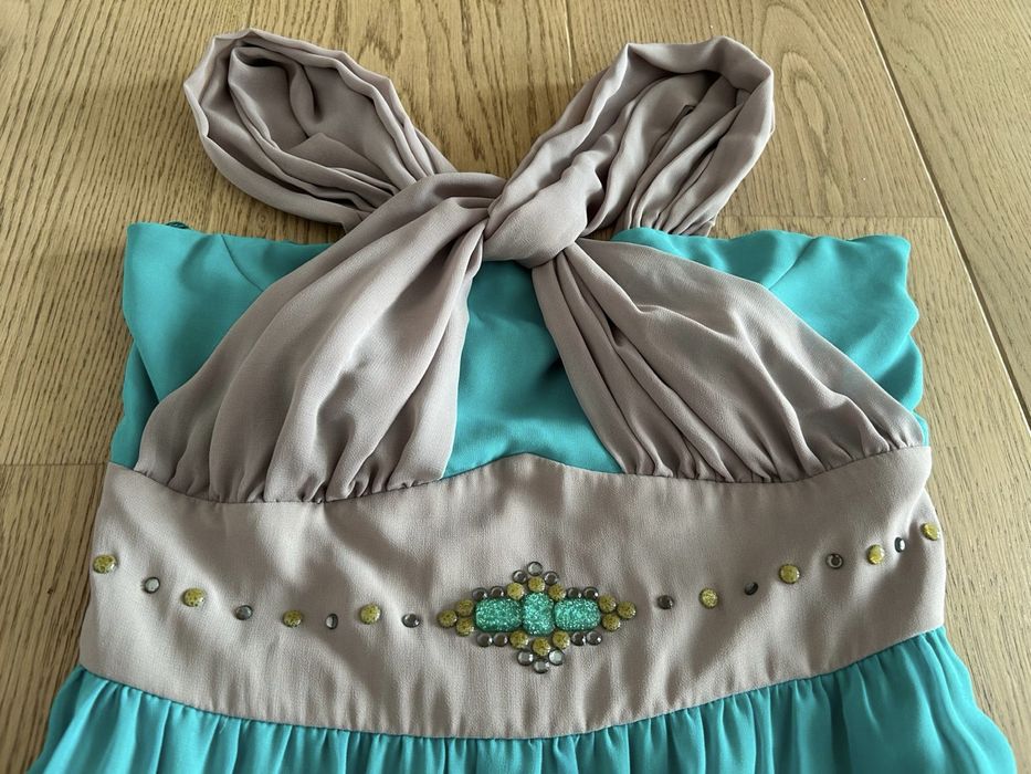 Rochie elegantă turcoaz Guara mărimea 40, cupe bust