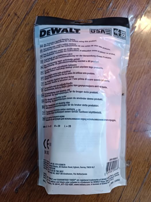 Беруши от шума. DeWalt , производство США.