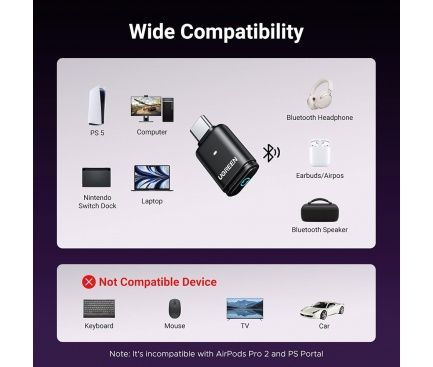 Adaptor Bluetooth USB-C UGREEN BT501