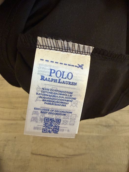 Tricou negru Polo Ralph Lauren, masura L, logo brodat pe partea din fata, din bumbac 100%, nou cu eticheta