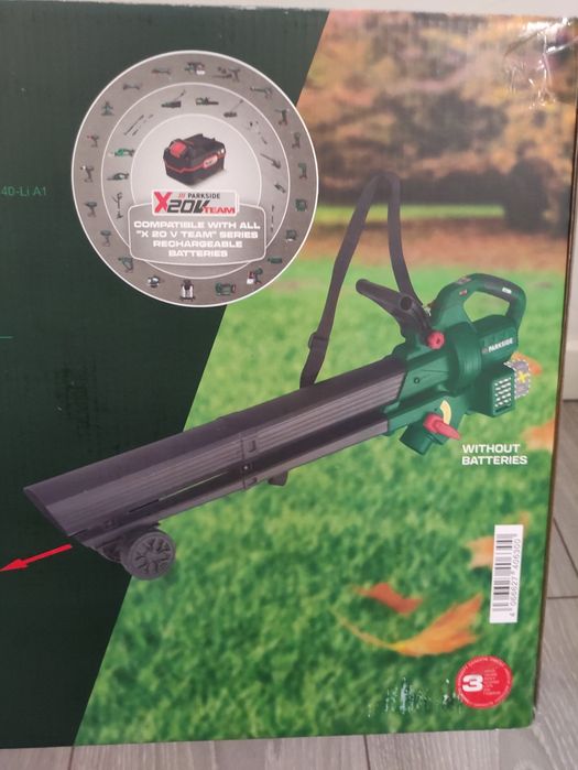 Suflanta aspirator tocator de frunze Parkside 40 V pe acumulatori