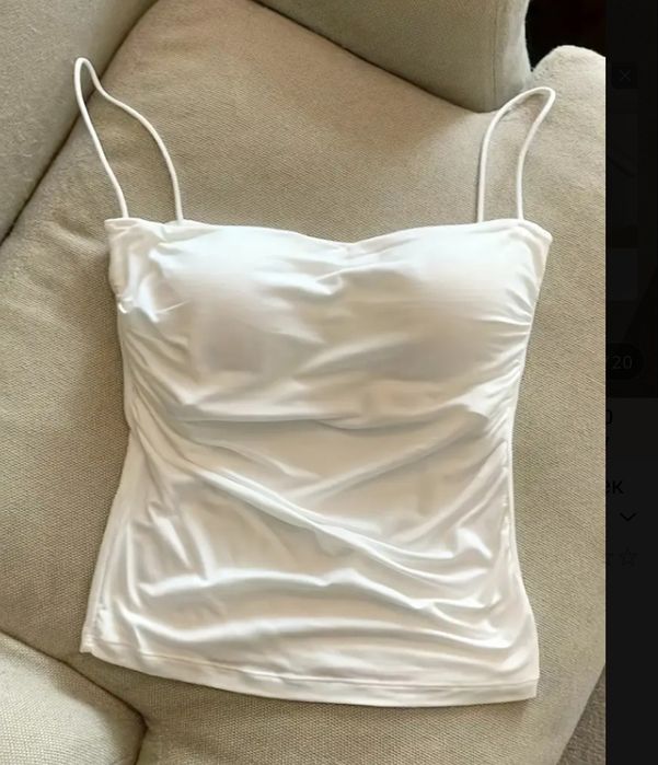 Белый топ рубашка