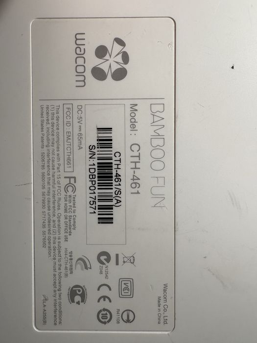 Tabletă grafică Wacom Bamboo Fun CTH-461, fără pen