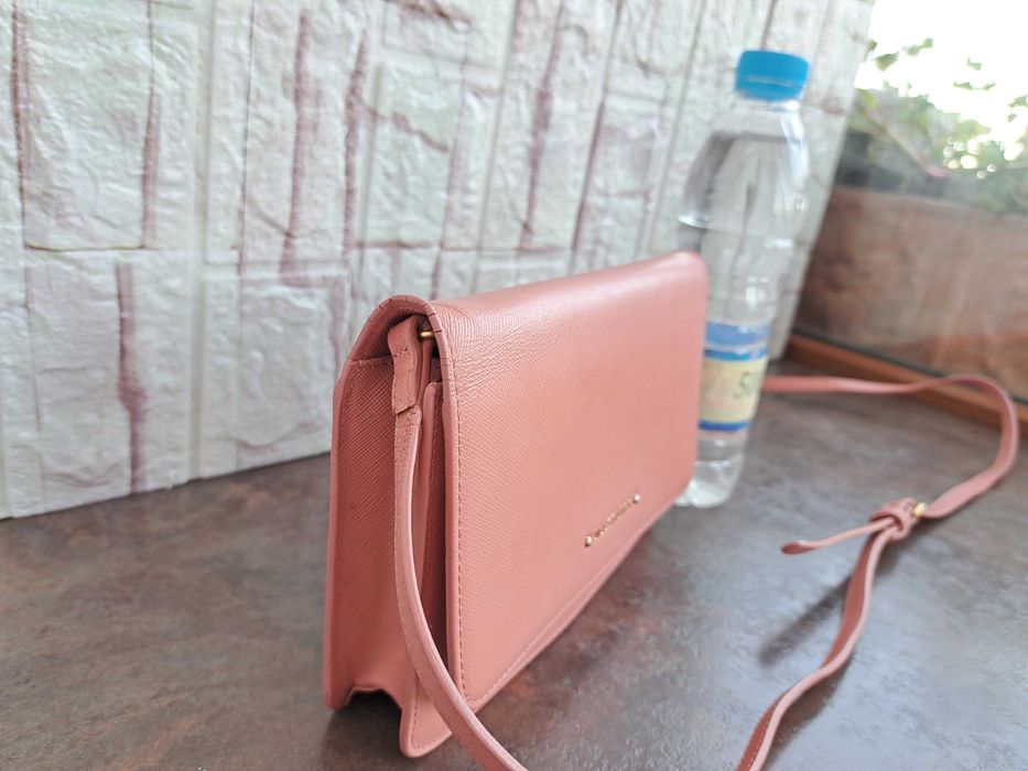 дамска чанта,малка розова чантичка,парти чанта,клъч,естествена кожа,