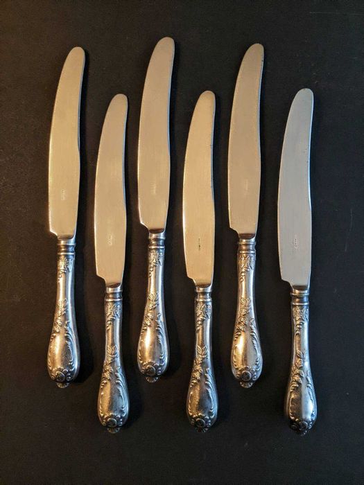 2x SET-uri de 24 piese TACAMURI ROCOCO Rusia Argintate Placate argint