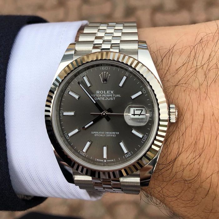 ceas rolex datejust 41,mm gray dial