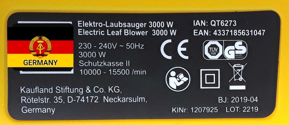 MULTIFUNCȚIONALĂ 3000 W pentru grădina NOUĂ - GERMANIA - 299 Lei