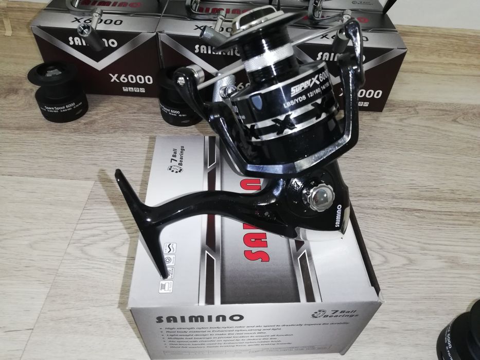 SET 4 Lansete ACTIVE Robinhan + 4 Mulinete SAIMINO x6000