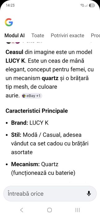 Ceas dama NOU  Lucy k quarts
