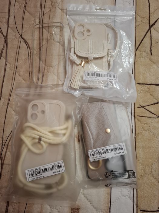 4 калъфа кейс гръбче Iphone 16 цена за  всичките заедно