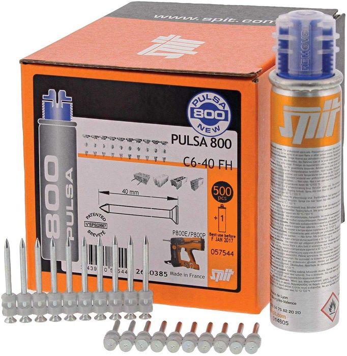 Оргинални Спит 700 Пулса 800 пирони бетон метал spit 40 pulsa 65