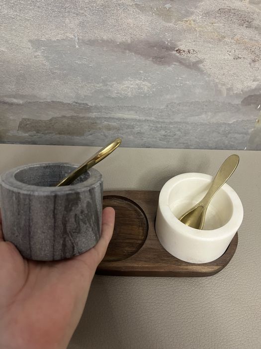 Set decor recipiente marmura naturala