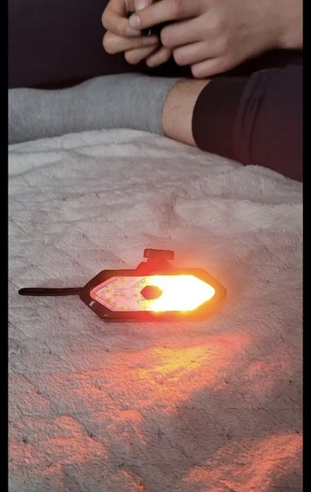 Задна светлина за велосипед с мигач, USB зареждаща се, супер ярка LED